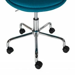 Mørteens Bürodrehstuhl Aledas - Webstoff Cors: Petrol - Chrom glänzend -BÜROMÖBEL Verkaufsgeschäft 1000277859 220505 035 DETAILS P000000001000277859