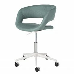 Mørteens Bürostuhl Buggio - Webstoff Cors: Mintgrau - Weiß