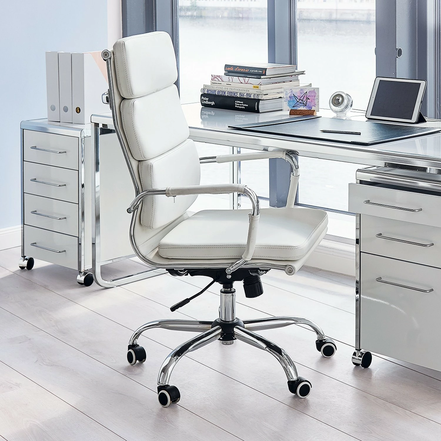 Loftscape Bürodrehstuhl Mike - Weiß 4 Loftscape Bürodrehstuhl Mike - Weiß – Bild 2