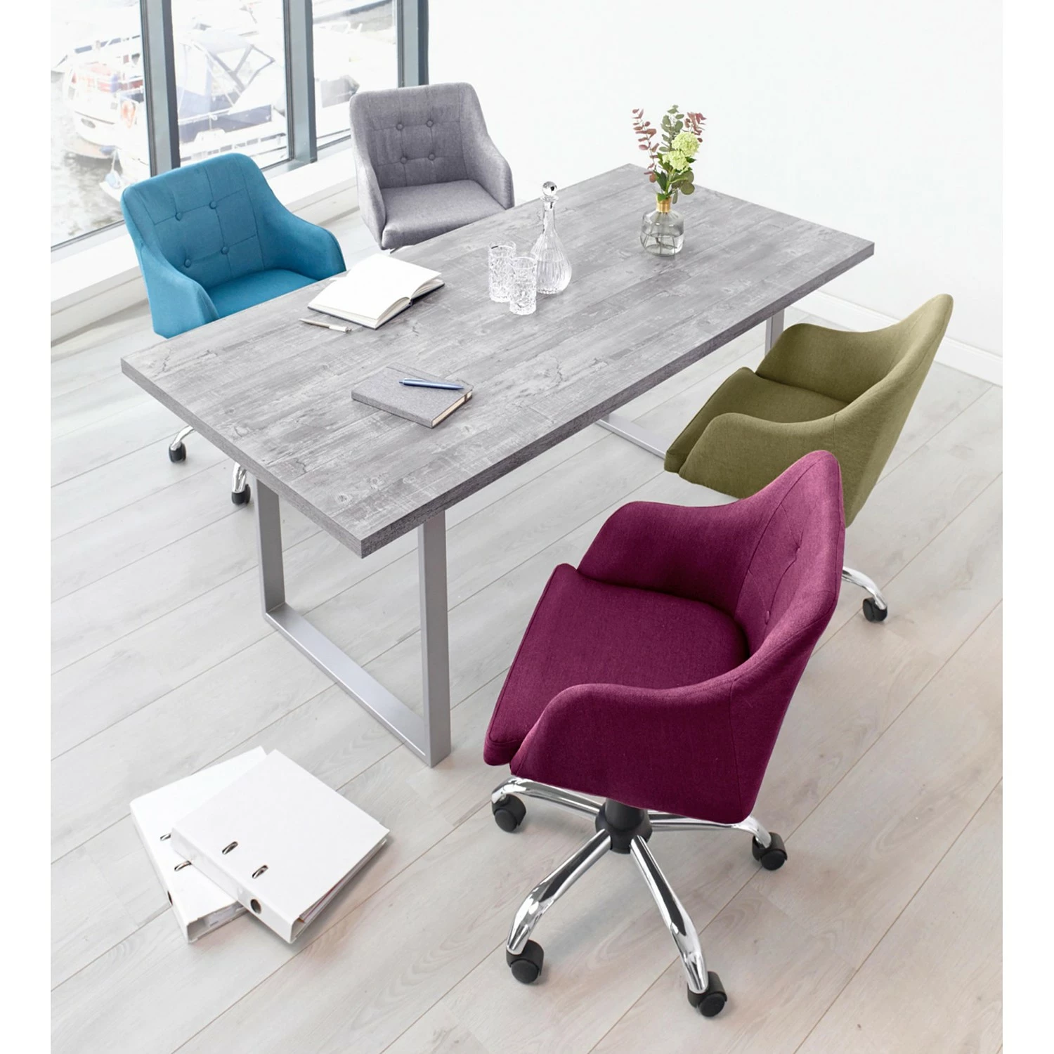 Loftscape Bürodrehstuhl Mona - Jeansblau 4 Loftscape Bürodrehstuhl Mona - Jeansblau – Bild 2