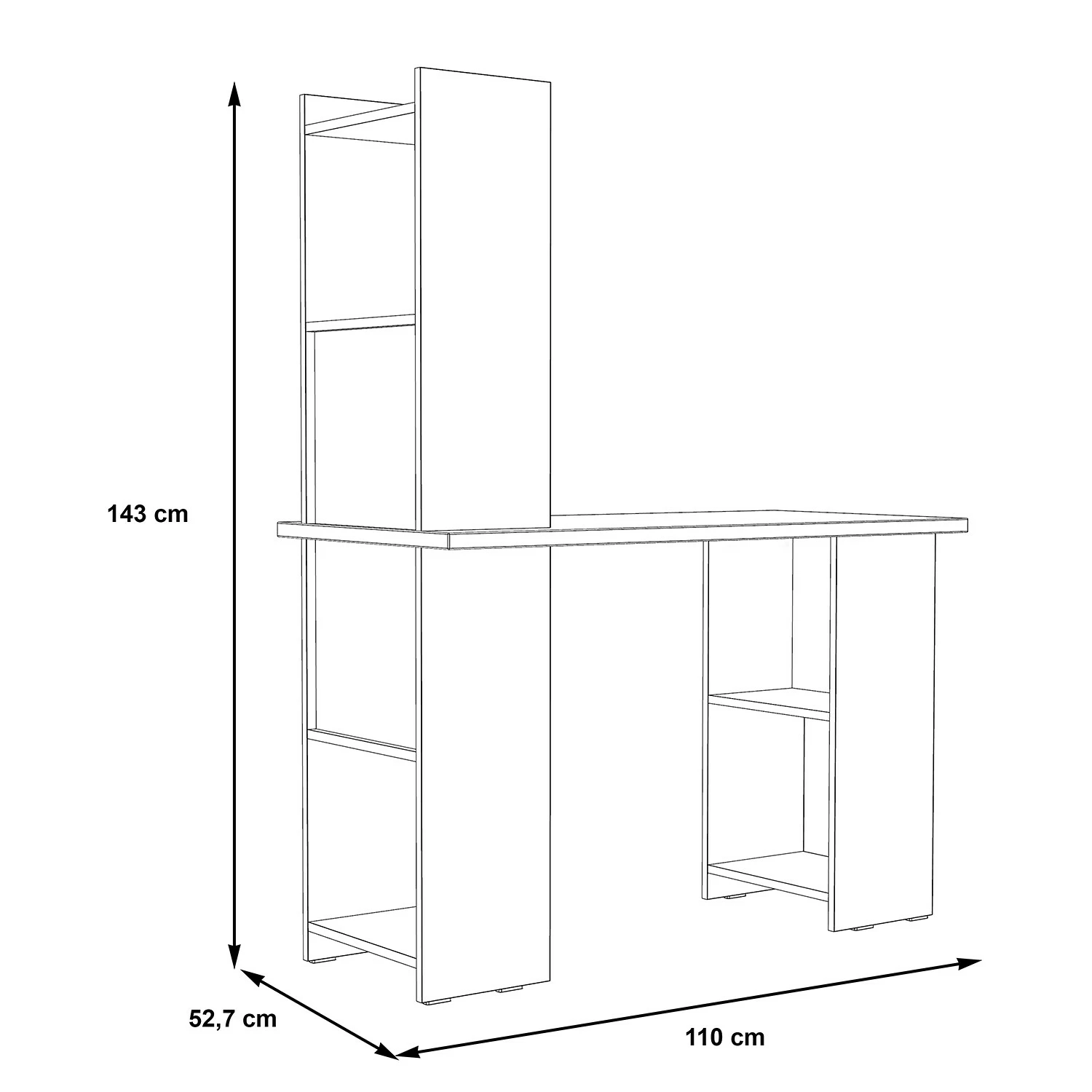 Fredriks Schreibtischkombination Bill - Eiche Sonoma Dekor 7 Fredriks Schreibtischkombination Bill - Eiche Sonoma Dekor – Bild 5
