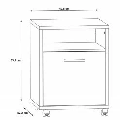 Fredriks Rollcontainer Kendrick - Weiß / Grau -BÜROMÖBEL Verkaufsgeschäft 1000280659 210813 08153700029 SKETCH DETAILS P000000001000280659 sketch