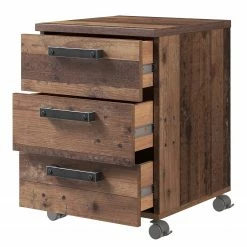 Red Living Rollcontainer Clifford - Altholz Dekor / Dunkelgrau -BÜROMÖBEL Verkaufsgeschäft 1000280660 210813 08153800036 DETAILS P000000001000280660