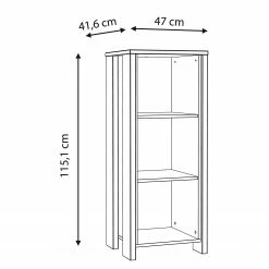 Regal Clifford - 47 x 115 cm -BÜROMÖBEL Verkaufsgeschäft 1000280661 210813 08153800046 SKETCH DETAILS P000000001000280661 sketch