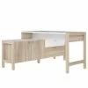 Fredriks Schreibtischkombination Holvik - Eiche Sonoma Dekor / Weiß -BÜROMÖBEL Verkaufsgeschäft 1000280666 210813 08153900057 IMAGE P000000001000280666