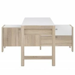 Fredriks Schreibtischkombination Holvik - Eiche Sonoma Dekor / Weiß -BÜROMÖBEL Verkaufsgeschäft 1000280666 210813 08153900061 DETAILS P000000001000280666
