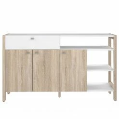 Norrwood Kommode Holvik - Eiche Sonoma Dekor / Weiß -BÜROMÖBEL Verkaufsgeschäft 1000280679 210813 08154500153 DETAILS P000000001000280679