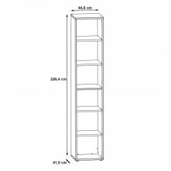 Fredriks Regal Kendrick III - Weiß / Grau -BÜROMÖBEL Verkaufsgeschäft 1000280680 210813 08154600165 SKETCH DETAILS P000000001000280680 sketch