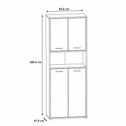 Fredriks Aktenschrank Kendrick III - Weiß / Grau -BÜROMÖBEL Verkaufsgeschäft 1000280685 210813 08154900213 SKETCH DETAILS P000000001000280685 sketch