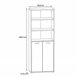 Fredriks Aktenschrank Kendrick II - Weiß / Grau -BÜROMÖBEL Verkaufsgeschäft 1000280693 210813 08155200271 SKETCH DETAILS P000000001000280693 sketch