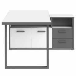 Fredriks Eckschreibtisch Kendrick II - Weiß / Grau -BÜROMÖBEL Verkaufsgeschäft 1000280698 210813 08155400293 DETAILS P000000001000280698