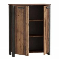 Red Living Aktenschrank Clifford II - Altholz Dekor / Dunkelgrau -BÜROMÖBEL Verkaufsgeschäft 1000280708 210813 08155800377 DETAILS P000000001000280708