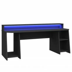 Fredriks Schreibtisch Trent IV - (mit Beleuchtung) Matt Schwarz -BÜROMÖBEL Verkaufsgeschäft 1000280710 210813 08155900390 DETAILS P000000001000280710