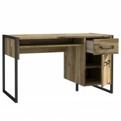 Red Living Schreibtisch Voru - Eiche Stirling Dekor / Antharzit -BÜROMÖBEL Verkaufsgeschäft 1000280713 210813 08160000405 DETAILS P000000001000280713