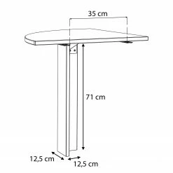 Red Living Schreibtisch-Ansatz Clifford - Altholz Dekor / Dunkelgrau -BÜROMÖBEL Verkaufsgeschäft 1000280714 210813 08160000413 SKETCH DETAILS P000000001000280714 sketch