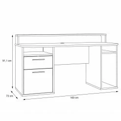 Fredriks Schreibtisch Trent III - Matt Schwarz - Mit Beleuchtung -BÜROMÖBEL Verkaufsgeschäft 1000280716 210813 08160100431 SKETCH DETAILS P000000001000280716 sketch