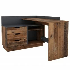 Fredriks Eckschreibtisch Vernie - Altholz Dekor