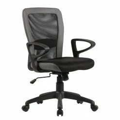 Fredriks Bürodrehstuhl Pialba - Kunstleder & Mesh / Kunststoff - Schwarz / Dunkelgrau -BÜROMÖBEL Verkaufsgeschäft 1000280786 210809 06062700030 DETAILS P000000001000280786