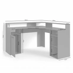 Fredriks Eckschreibtisch Felm - Anthrazit -BÜROMÖBEL Verkaufsgeschäft 1000280796 220112 1247380000503 SKETCH DETAILS P000000001000280796 sketch