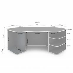 Fredriks Eckschreibtisch Crosswoods - Anthrazit / Weiß -BÜROMÖBEL Verkaufsgeschäft 1000280802 210913 08560500010 SKETCH DETAILS P000000001000280802 sketch