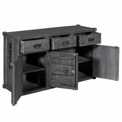 Wolf-Möbel Sideboard Container - Akazie Grau -BÜROMÖBEL Verkaufsgeschäft 1000281790 220223 030 DETAILS P000000001000281790