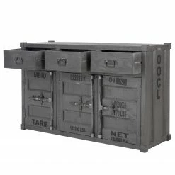 Wolf-Möbel Sideboard Container - Akazie Grau -BÜROMÖBEL Verkaufsgeschäft 1000281790 220616 031 DETAILS P000000001000281790