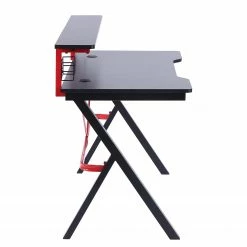 Fredriks Gaming Tisch Emil - Carbon Dekor / Schwarz / Rot -BÜROMÖBEL Verkaufsgeschäft 1000283347 211214 12413900083 DETAILS P000000001000283347