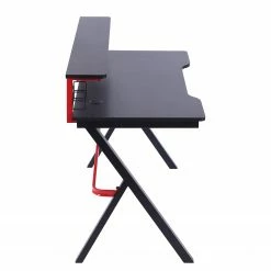 Fredriks Gaming Tisch Emil - Carbon Dekor / Schwarz / Rot -BÜROMÖBEL Verkaufsgeschäft 1000283347 211214 12413900085 DETAILS P000000001000283347