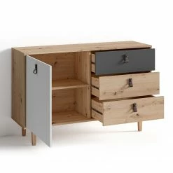 Fredriks Sideboard Bowood I - Eiche Artisan Dekor / Weiß -BÜROMÖBEL Verkaufsgeschäft 1000283829 210805 14243400058 DETAILS P000000001000283829