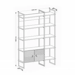 Red Living Regal Sumatra Sun - Metall - Walnuss Dekor / Schwarz -BÜROMÖBEL Verkaufsgeschäft 1000284387 210809 06091300165 SKETCH DETAILS P000000001000284387 sketch