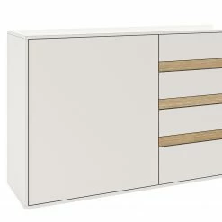 GWINNER Sideboard Calea I - Echtholzfurnier - Matt Weiß / Eiche - Ausrichtung links -BÜROMÖBEL Verkaufsgeschäft 1000285811 211117 16012200057 DETAILS P000000001000285811