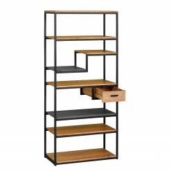 Ars manufacti Regal Conjo II - Akazie massiv / Eisen - Akazie / Schwarz -BÜROMÖBEL Verkaufsgeschäft 1000287810 220517 032 DETAILS P000000001000287810