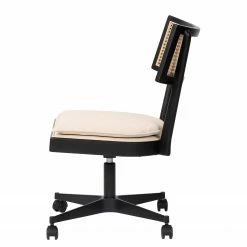 Mørteens Bürostuhl Davik - Webstoff / Esche massiv / Rattan - Creme / Esche Schwarz / Schwarz -BÜROMÖBEL Verkaufsgeschäft 1000288169 220610 035 DETAILS P000000001000288169