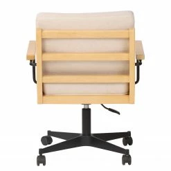 Mørteens Bürostuhl David - Webstoff / Eiche massiv / Stahl - Creme / Eiche / Schwarz -BÜROMÖBEL Verkaufsgeschäft 1000288171 220610 045 DETAILS P000000001000288171