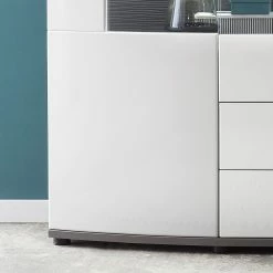 Loftscape Sideboard Intento I - Hochglanz Weiß / Anthrazit -BÜROMÖBEL Verkaufsgeschäft 1000288186 210827 12095600053 DETAILS P000000001000288186