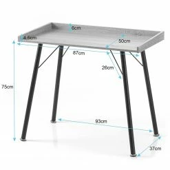 FLHF Schreibtisch Fey - Eiche Dekor / Schwarz -BÜROMÖBEL Verkaufsgeschäft 1000289009 210902 09120300226 SKETCH DETAILS P000000001000289009 sketch