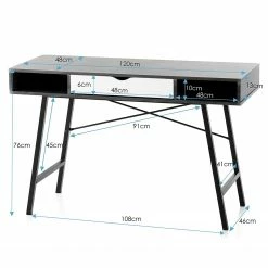 FLHF Schreibtisch Kayl - Ahorn Dekor Dunkel -BÜROMÖBEL Verkaufsgeschäft 1000289012 210902 09120400257 SKETCH DETAILS P000000001000289012 sketch
