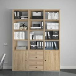 Fredriks Aktenregal-Kombination Emporio V - Eiche Sonoma Dekor -BÜROMÖBEL Verkaufsgeschäft 1000289368 210914 13473300062 MOOD DETAILS P000000001000289368 mood