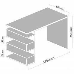 Fredriks Schreibtisch Snape - Weiß -BÜROMÖBEL Verkaufsgeschäft 1000289487 210908 14360600012 SKETCH DETAILS P000000001000289487 sketch