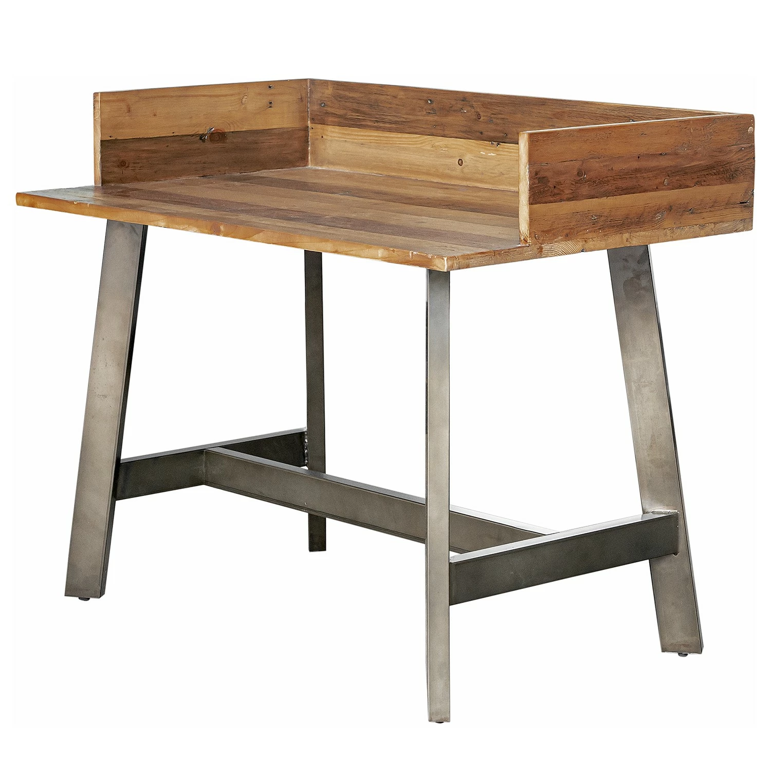 Ars manufacti Schreibtisch Tamati III - Pinie massiv / Edelstahl - Pinie / Schwarz 4 Ars manufacti Schreibtisch Tamati III - Pinie massiv / Edelstahl - Pinie / Schwarz – Bild 2