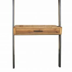 Ars manufacti Wandschreibtisch Tamati - Pinie massiv / Edelstahl - Pinie / Schwarz -BÜROMÖBEL Verkaufsgeschäft 1000291189 220610 060 DETAILS P000000001000291189