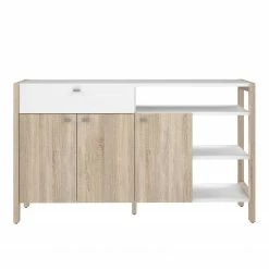 Fredriks Büroset Holvik (3-teilig) - Eiche Sonoma Dekor / Weiß -BÜROMÖBEL Verkaufsgeschäft 1000292005 211006 14100700139 DETAILS P000000001000292005