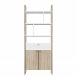 Fredriks Büroset Holvik (3-teilig) - Eiche Sonoma Dekor / Weiß -BÜROMÖBEL Verkaufsgeschäft 1000292005 211006 14100700174 DETAILS P000000001000292005