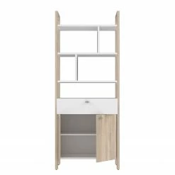 Fredriks Büroset Holvik (3-teilig) - Eiche Sonoma Dekor / Weiß -BÜROMÖBEL Verkaufsgeschäft 1000292005 211006 14100700196 DETAILS P000000001000292005