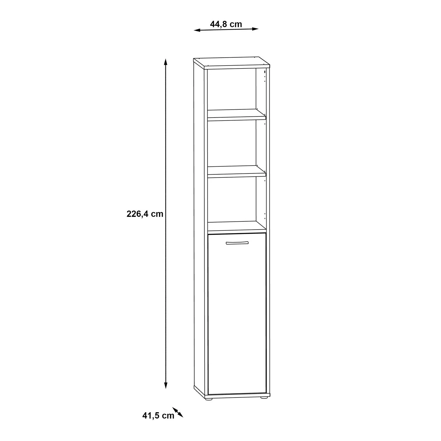 Fredriks Büroset Kendrick I (7-teilig) - Weiß / Grau 19 Fredriks Büroset Kendrick I (7-teilig) - Weiß / Grau – Bild 17