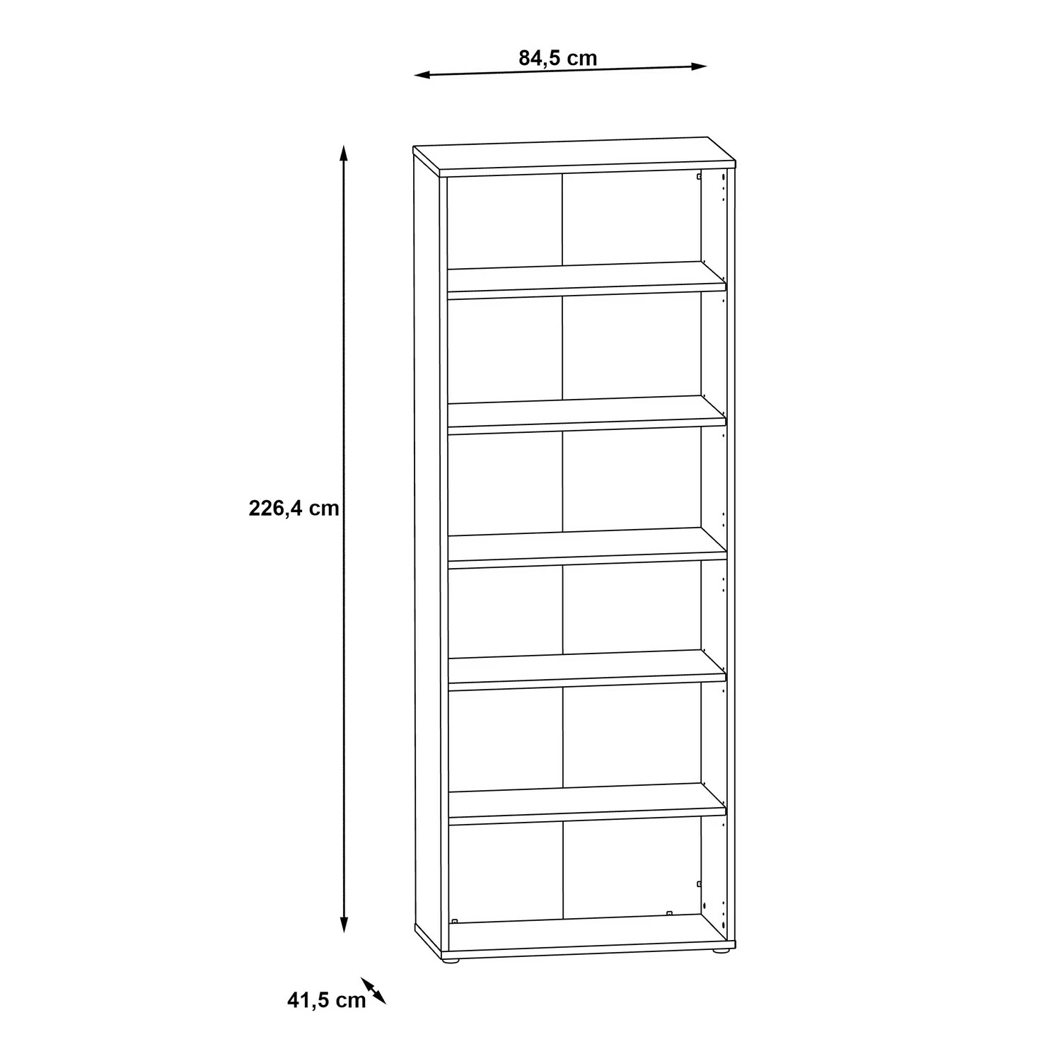 Fredriks Büroset Kendrick I (7-teilig) - Weiß / Grau 20 Fredriks Büroset Kendrick I (7-teilig) - Weiß / Grau – Bild 18
