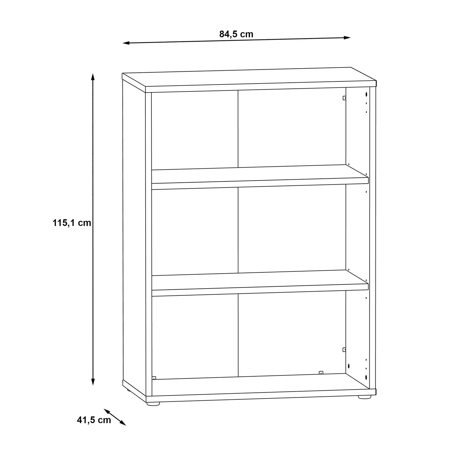Fredriks Büroset Kendrick I (7-teilig) - Weiß / Grau 21 Fredriks Büroset Kendrick I (7-teilig) - Weiß / Grau – Bild 19