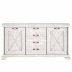 Ridgevalley Sideboard Kimbark II - Pinie Weiß Dekor -BÜROMÖBEL Verkaufsgeschäft 1000295071 210924 143048000100 DETAILS P000000001000295071