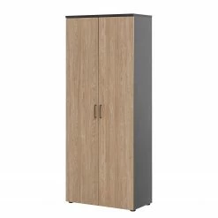 Furnitive Aktenschrank Cookley IV - Anthrazit / Eiche Dekor