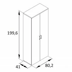Furnitive Aktenschrank Cookley IV - Anthrazit / Eiche Dekor -BÜROMÖBEL Verkaufsgeschäft 1000296245 210927 08195200617 SKETCH DETAILS P000000001000296245 sketch